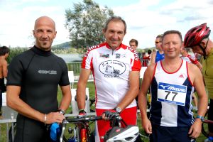 Dominique Hacquard, Elian Mathenet et Jean-Luc Coeudevez.